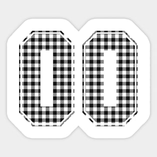 Plaid Number - 00 - Dark Sticker